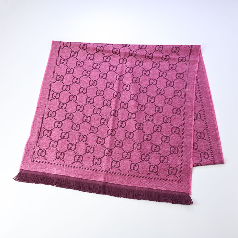 GUCCI マフラー ピンク 48x180cm GUCCI マフラー ピンク 48x180cm