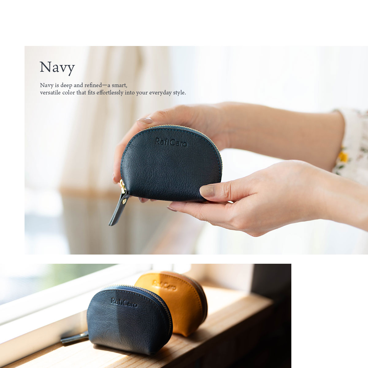 RafiCaro（ラフィカロ） ミニポーチ 小物入れ 本革 ブランド キー