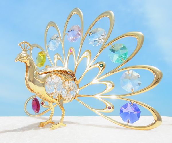 送料無料】【おまけ付】開運 孔雀 置物1誕生日プレゼント 男性 女性