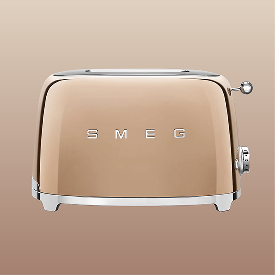 SMEG トースター ローズゴールド SMEG 2 Slice Toaster, Rose Gold