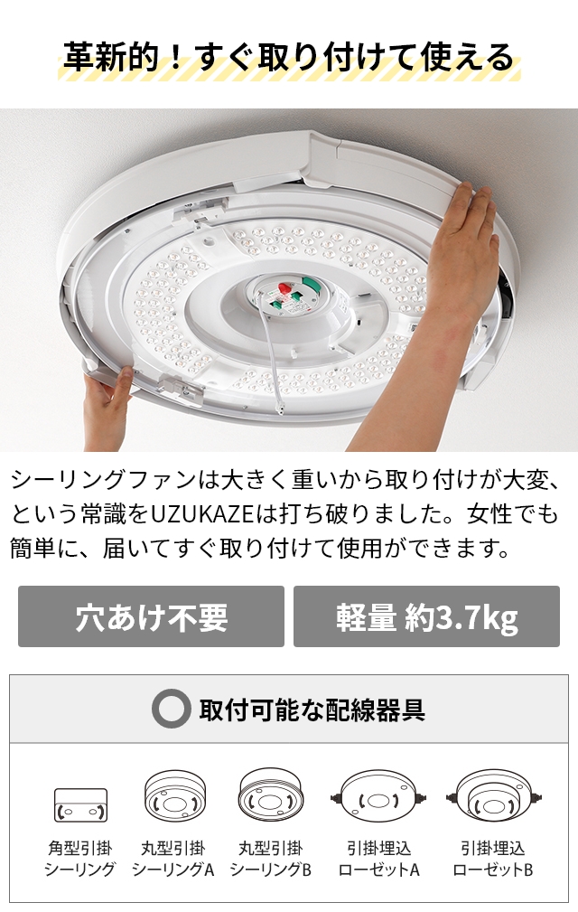 未開封】LEDシーリングファンライト スマート機能付き 未開封】LED