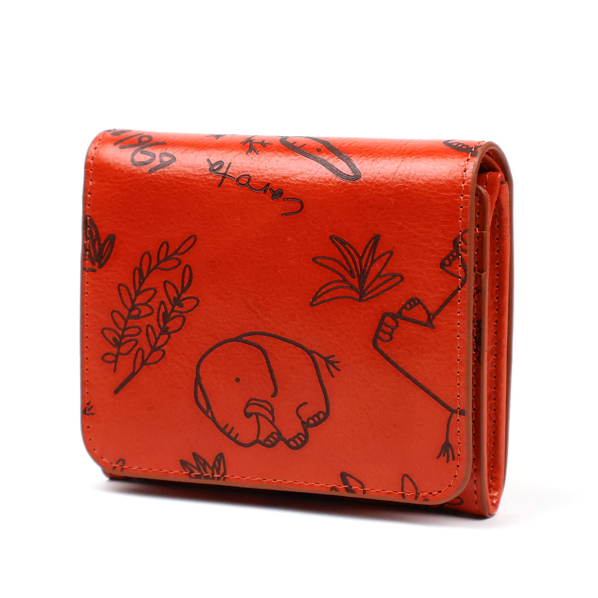 Dakota（ダコタ） 二つ折り財布 ボックス型小銭入れ 象 ゾウ レーザー