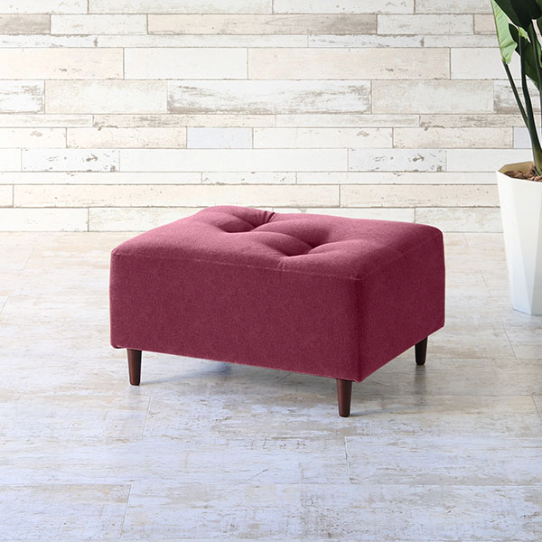 猫脚 ピンク ベルベット ヴィンテージ スツール オットマン 花柄