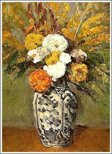花瓶に生けられた花 油彩画 送料無料】絵画：ポール・セザンヌ