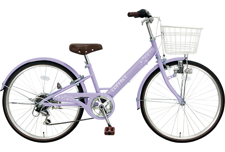 子供用自転車 24インチラベンダー色 6段変速 子供用自転車 24インチ