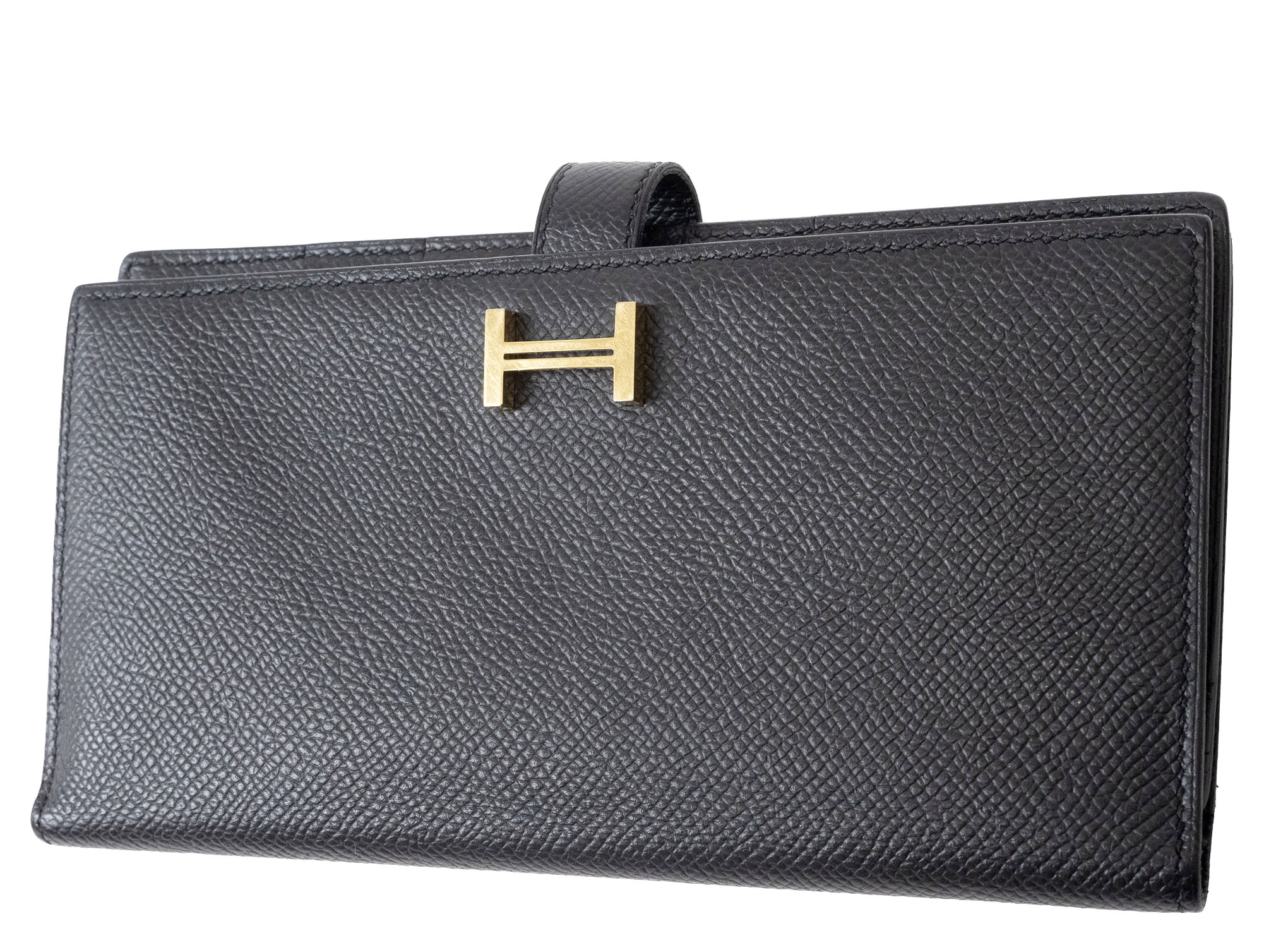 Bearn エルメス HERMES 財布 ベアンスフレ 二つ折り ブラック 黒