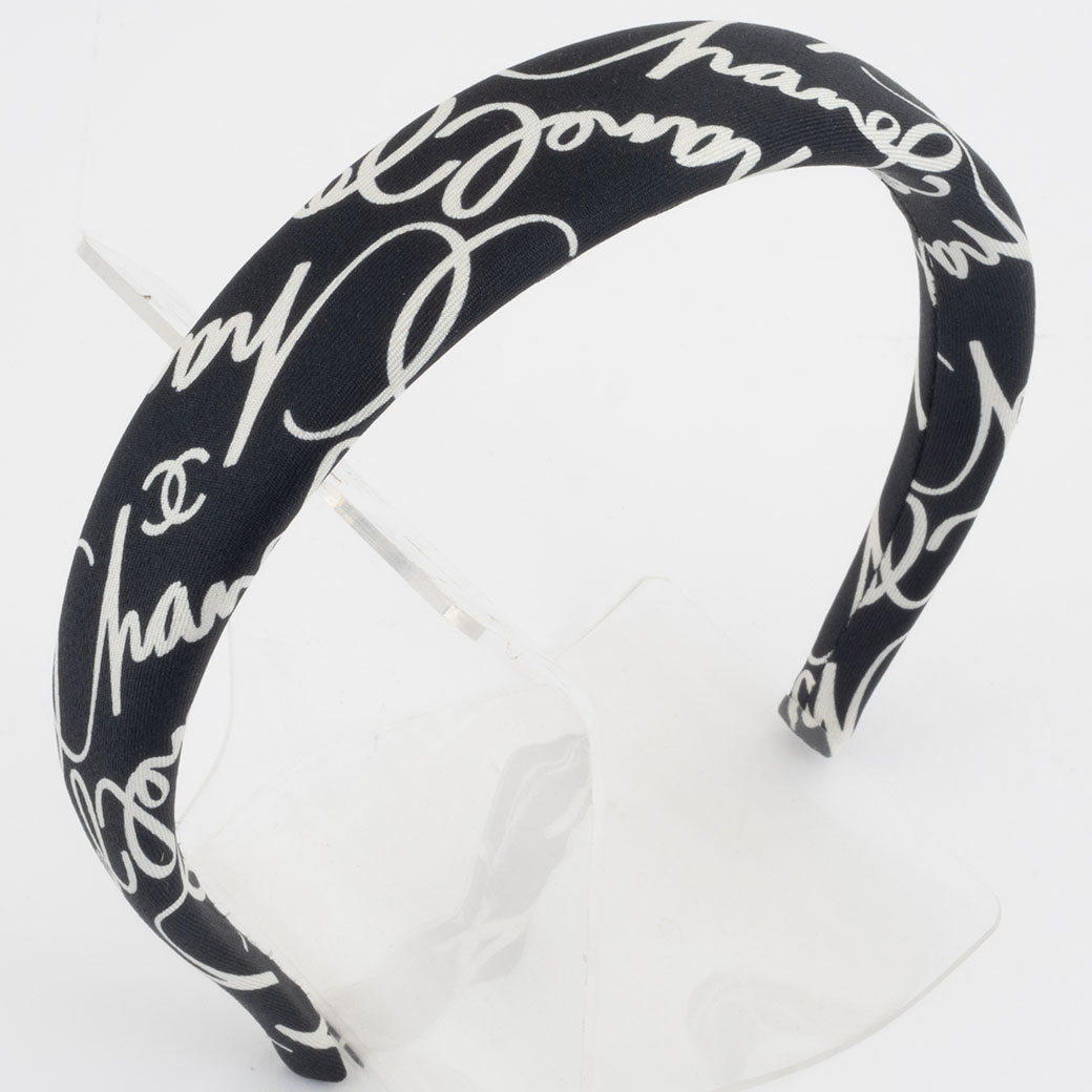 CHANEL（シャネル） 2024 シルク カチューシャ ブラックxホワイト