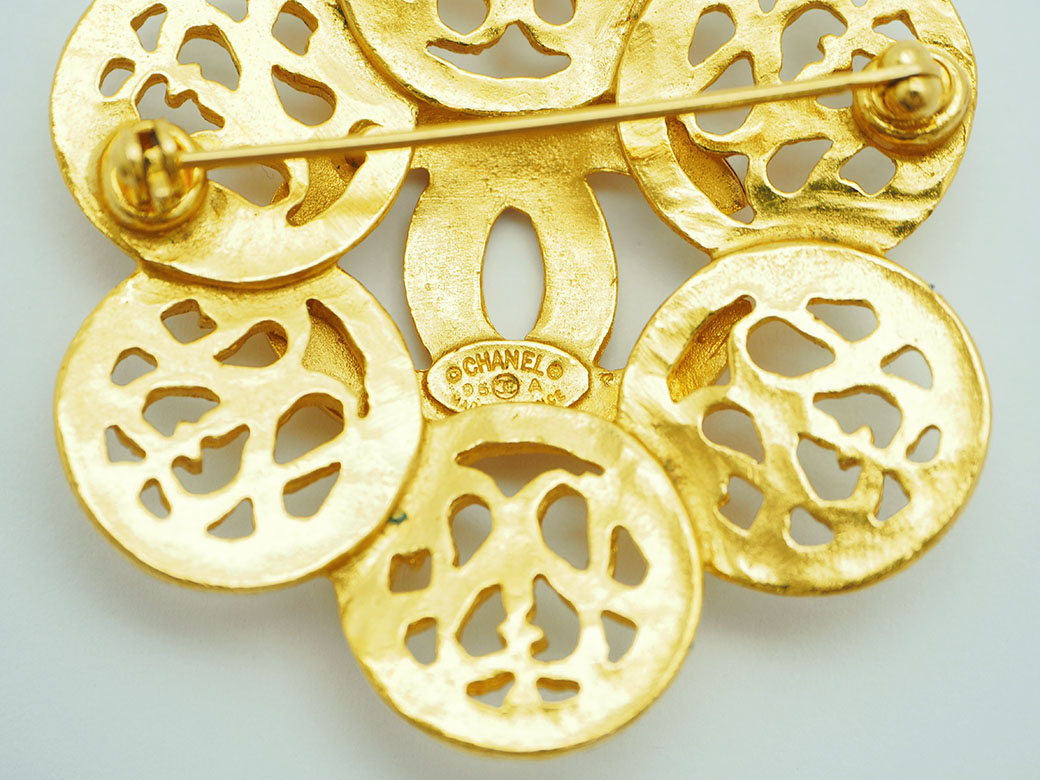 CHANEL（シャネル） ヴィンテージ フラワー ココ ブローチ ゴールド