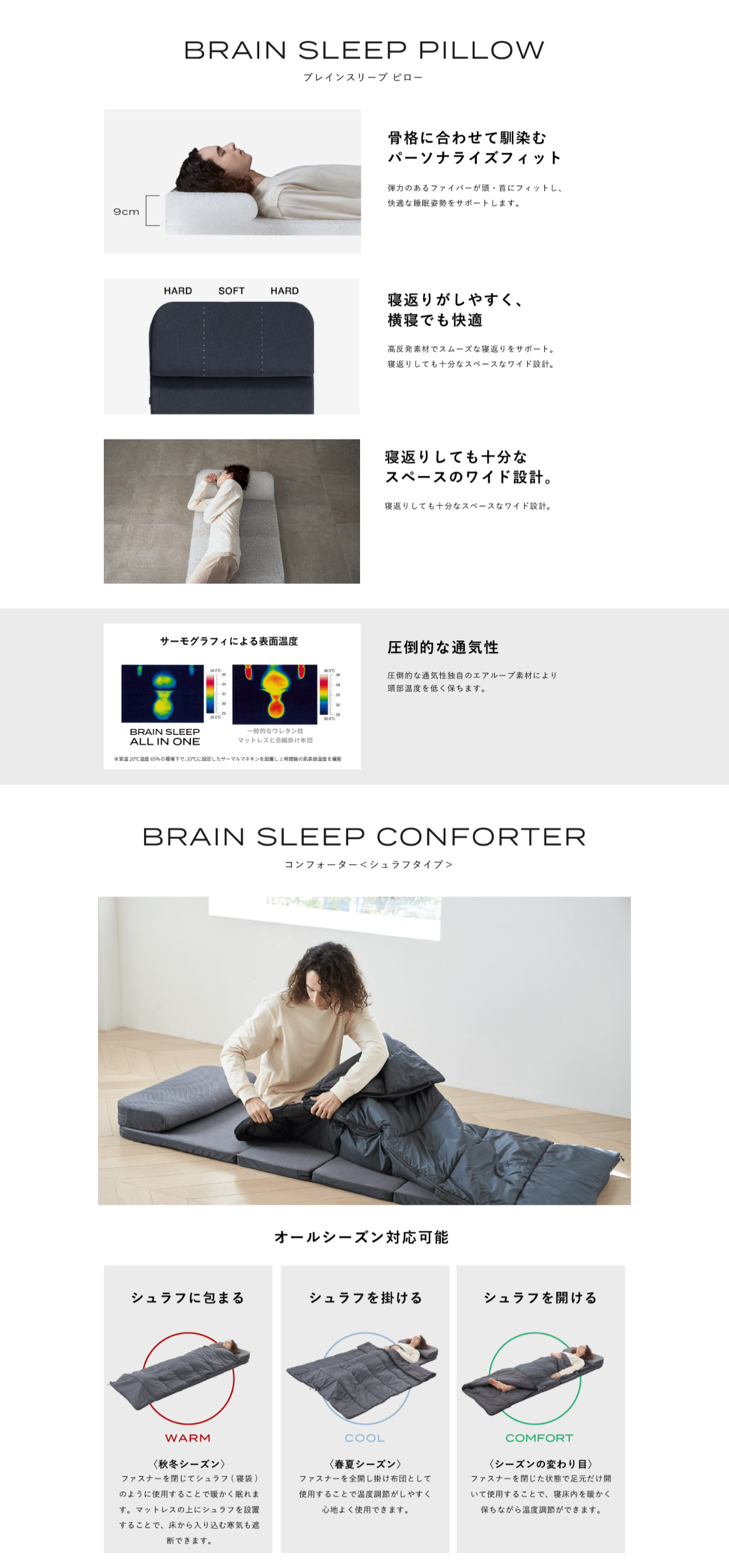 BRAIN SLEEP ALL IN ONE折りたたみベッド ブラック