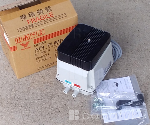 安永（EP-80E-L）80L】 ダイアフラム エアポンプ ブロワー 浄化槽 EP