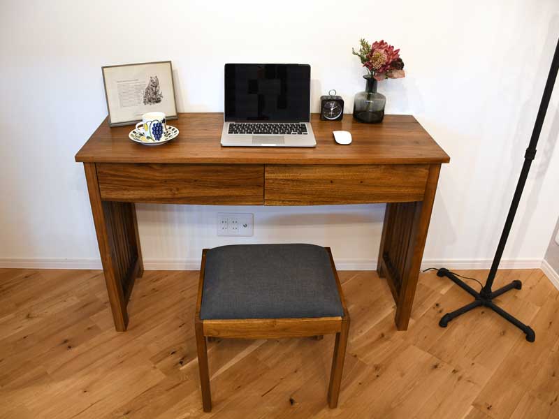 コンソールテーブル パソコンデスク チーク 無垢 幅120cm アジアン