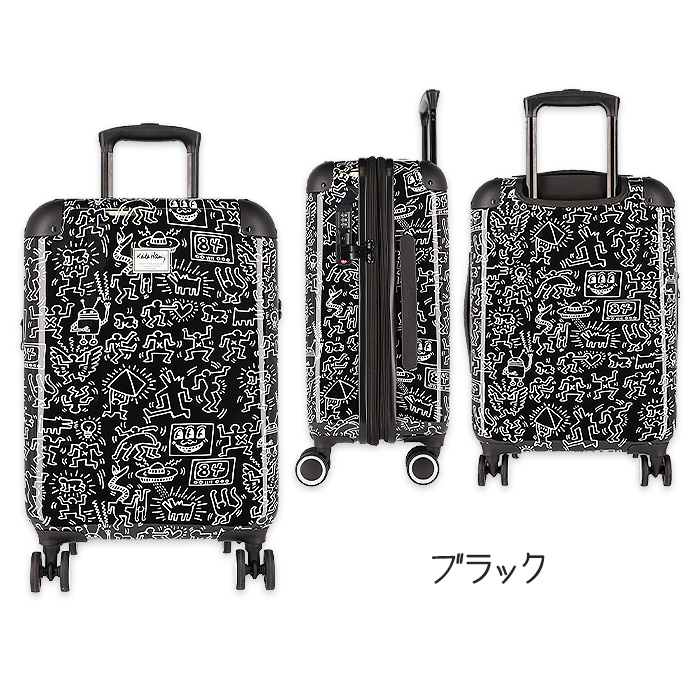キースヘリング スーツケース 拡張 ハードキャリー ビジネスキャリー
