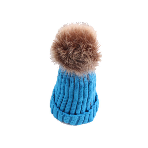 ボンボン付き ニット帽 帽子 ニットキャップ ビーニー 大きいぼんぼん