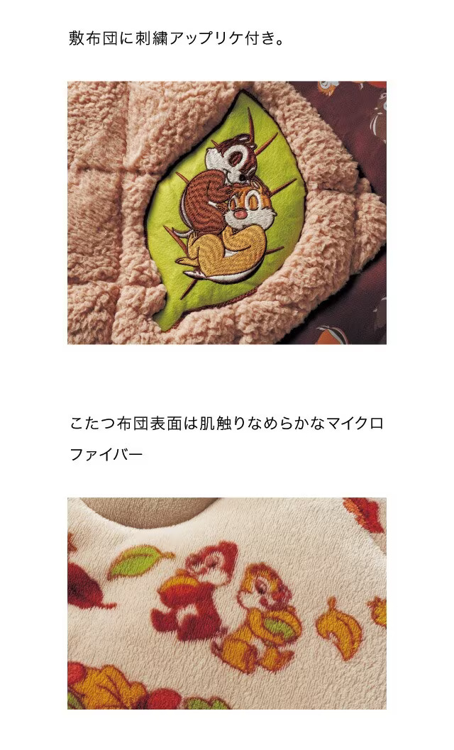 チップ&デール チップとデール マイクロファイバーのアップリケ付き