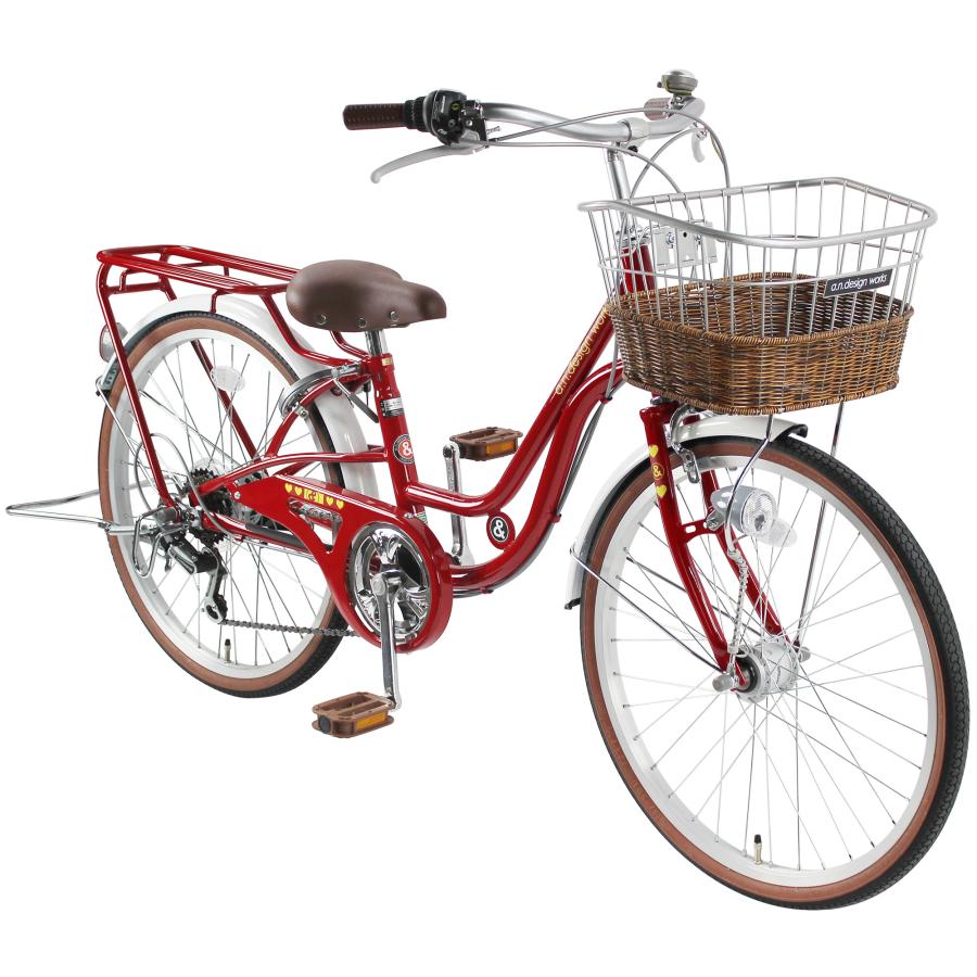 自転車 子供用 6段変速 おしゃれ 24インチ a.n.design works オート