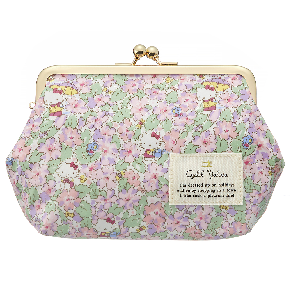sanrio（サンリオ） がま口 ポーチ 化粧ポーチ 花柄 メイクポーチ