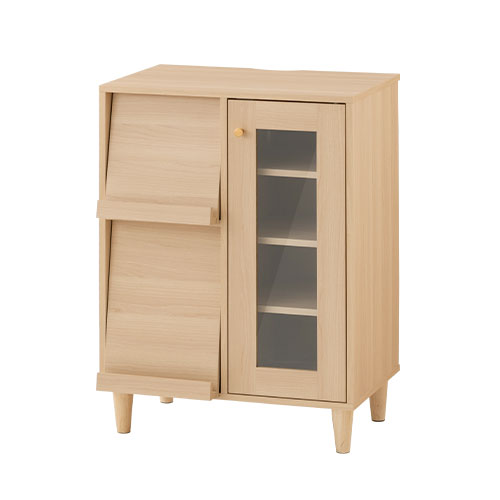 ぼん家具 本棚 スリム キャビネット 棚 収納棚 大容量 多機能 サイド