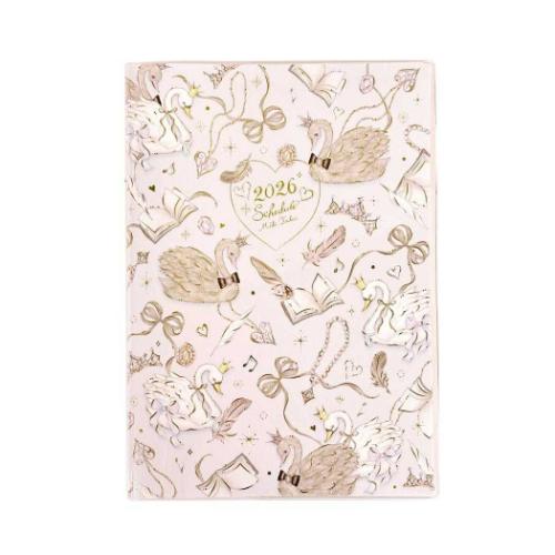 50%OFF】2026年月間ダイアリー B6マンスリー手帳2026 たけいみき 白鳥