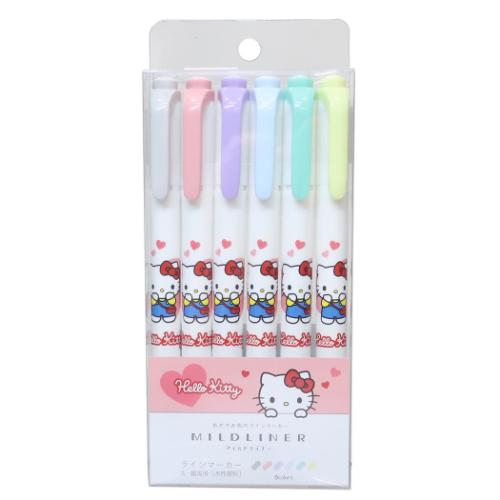 ハローキティ マイルドライナー6色セット カラーマーカー サンリオ