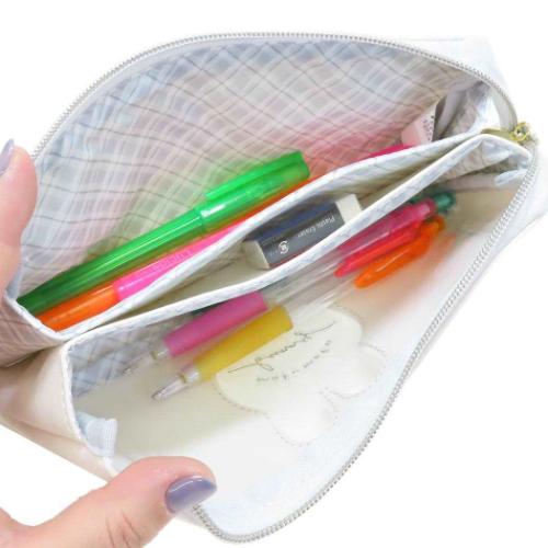 ペンケース モフモフアニマルズ サンカク2ルームペンポーチ モフモフ