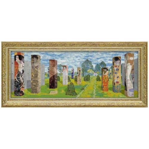名画 オマージュアート Lサイズ 白石 創多 クリムトのアートの森