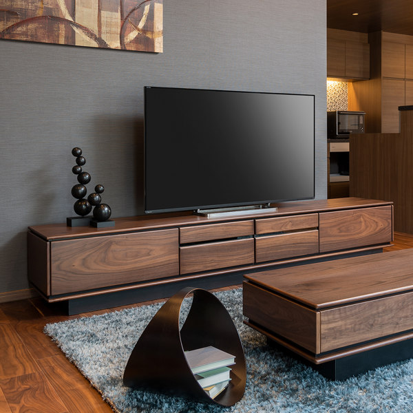 MKマエダ家具 テレビ台 ローボード ウォールナット材 シンプルデザイン