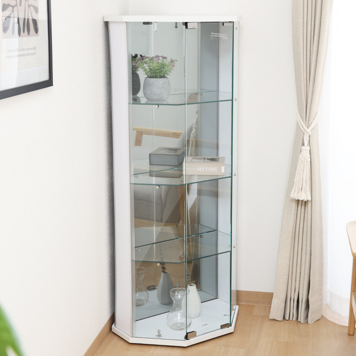 不二貿易（Fuji Boeki） ガラスコレクションケース コーナータイプ 幅