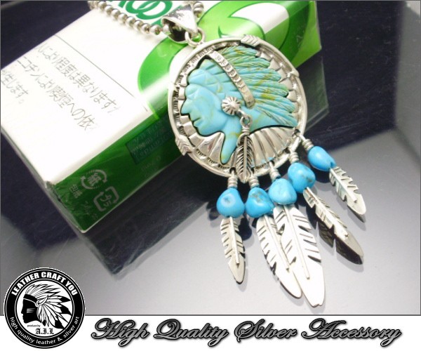 ボコ！ターコイズ シルバー ペンダント箱付き！！ ボコ！ターコイズ