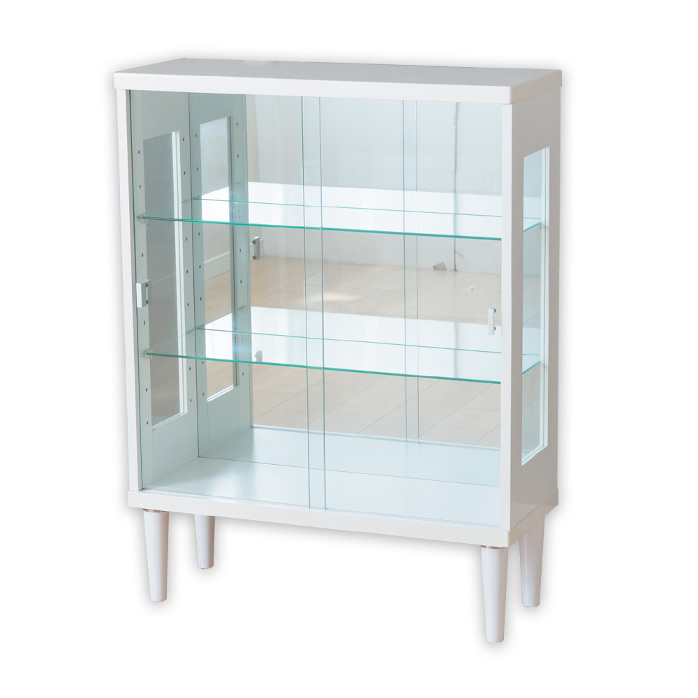 With Plan（ウィズプラン） コレクションケース 引き戸 脚付 75