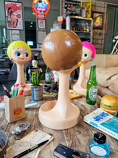 ヘッドマネキン ディスプレイ （ブラウン） ツイッギー レプリカ