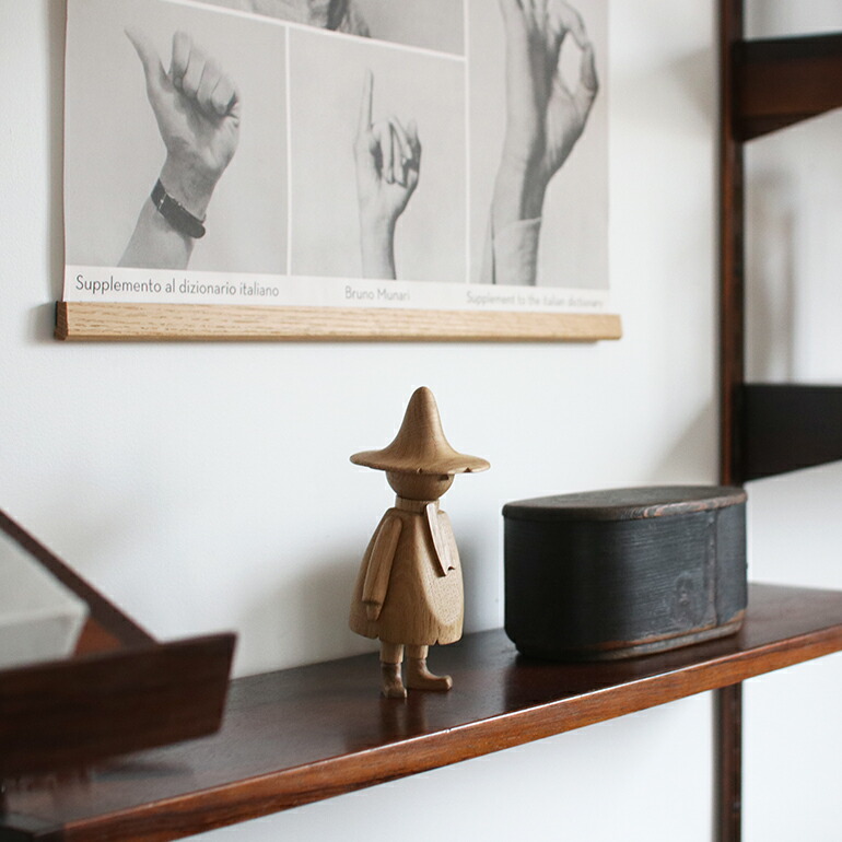 スナフキン ムーミン オブジェ 木製 デンマーク 北欧 天然木