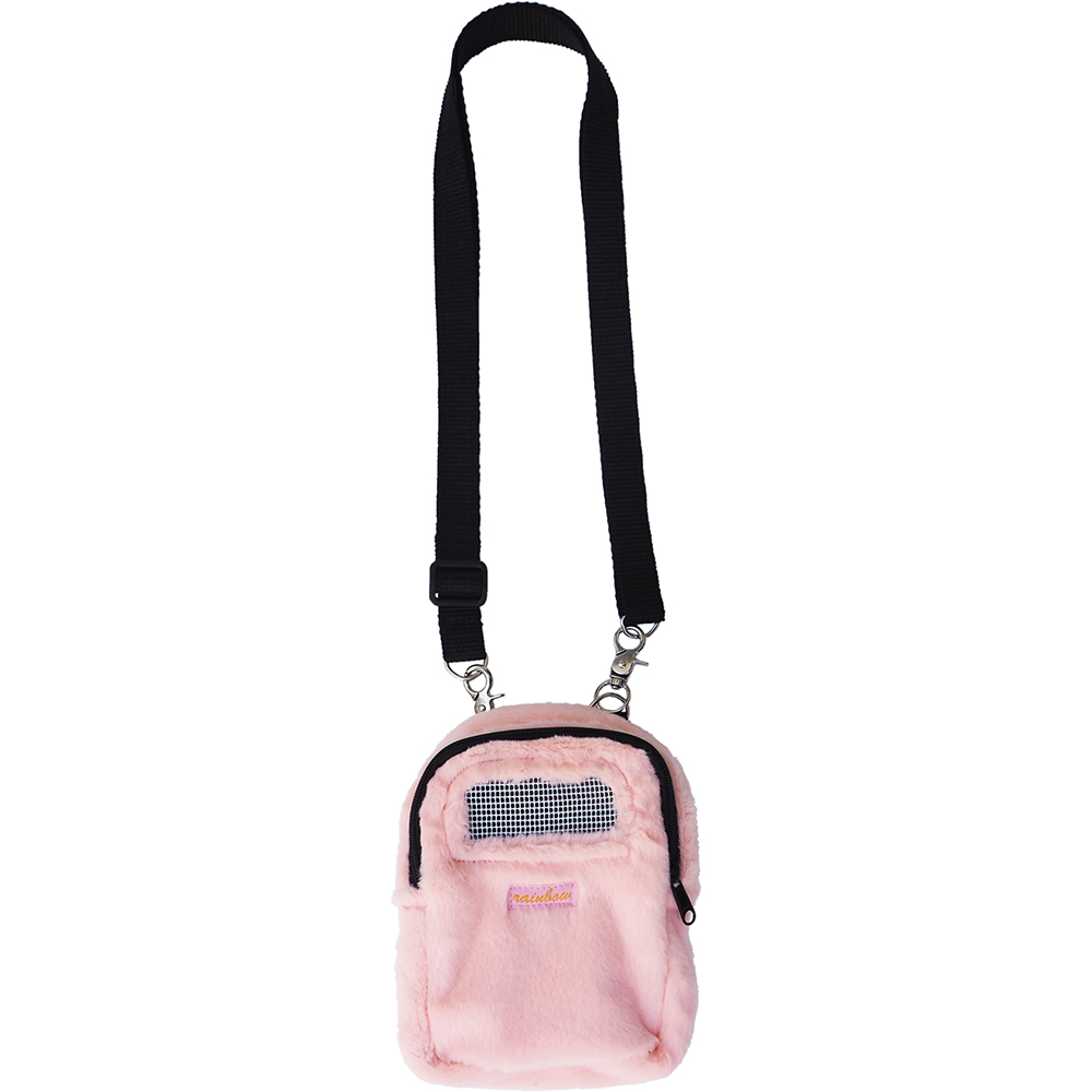 レインボー ふんわりモモンガポーチ ( ピンク ブルー グレー ブラウン