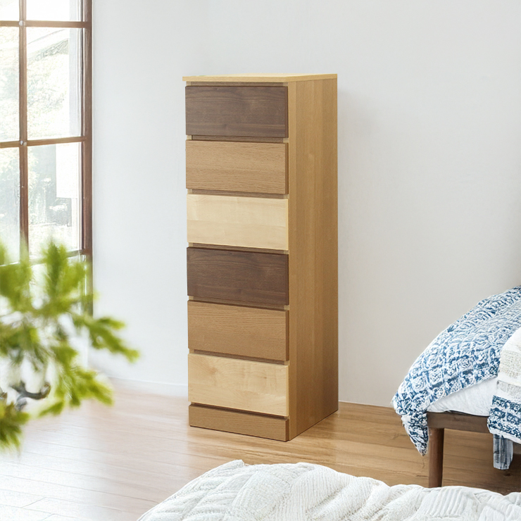 タンス チェスト 整理たんす おしゃれ 完成品 幅40cm6段 ハイチェスト