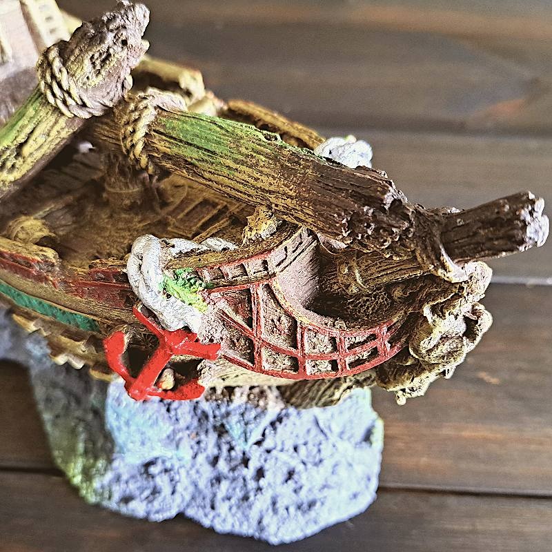 アクアネル アクアリウムオーナメント 沈没船 AQ-027 飾り オブジェ