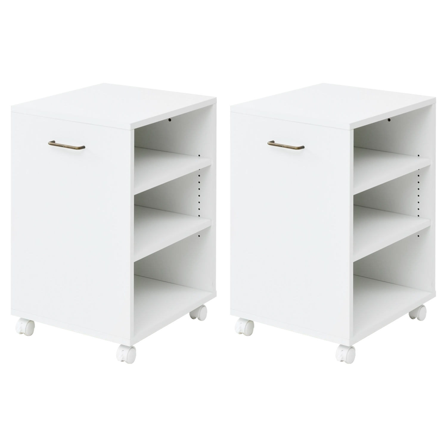 山善（YAMAZEN） 収納ラック キャスター付き 2個組 幅38 奥行き48 高さ