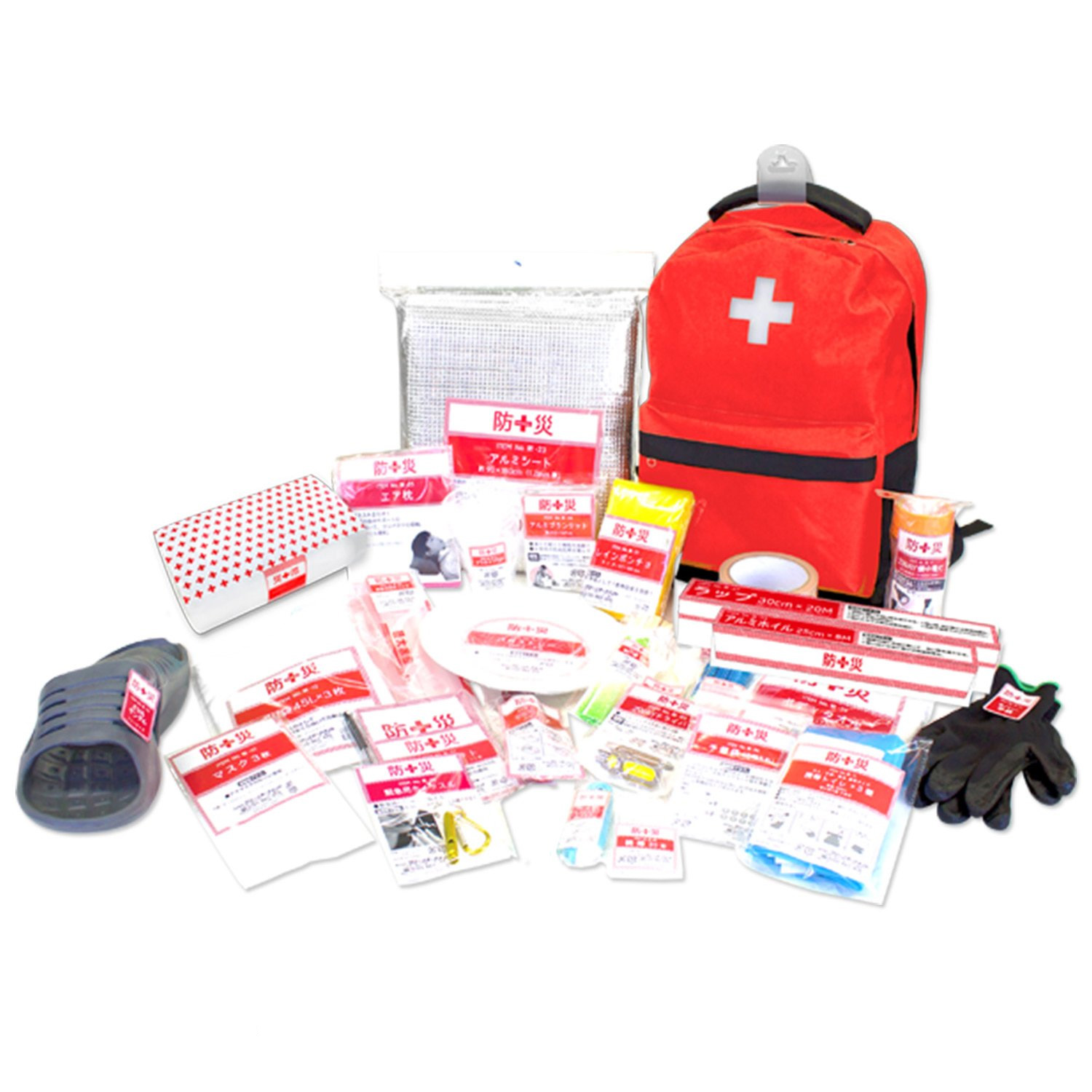 山善（YAMAZEN） 4個セット 防災セット(災害対策30点セット) 家族 4人