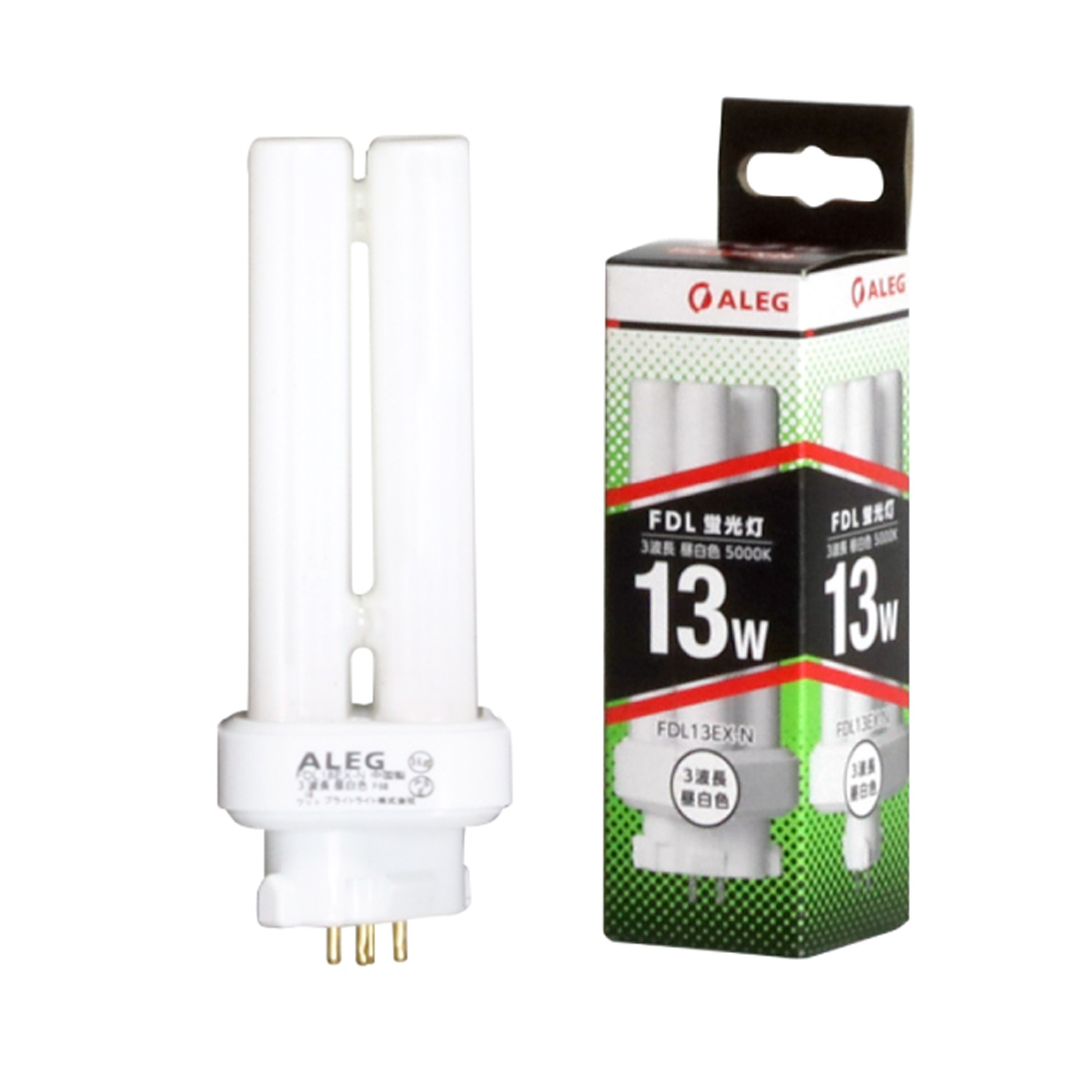 蛍光灯 蛍光ランプ コンパクト蛍光灯 電球色 昼白色 長寿命 3波長 13W