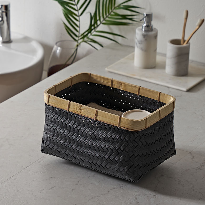 ELEMENTS バスケット Sサイズ かご 9.7L バンブー 竹 プラスチック