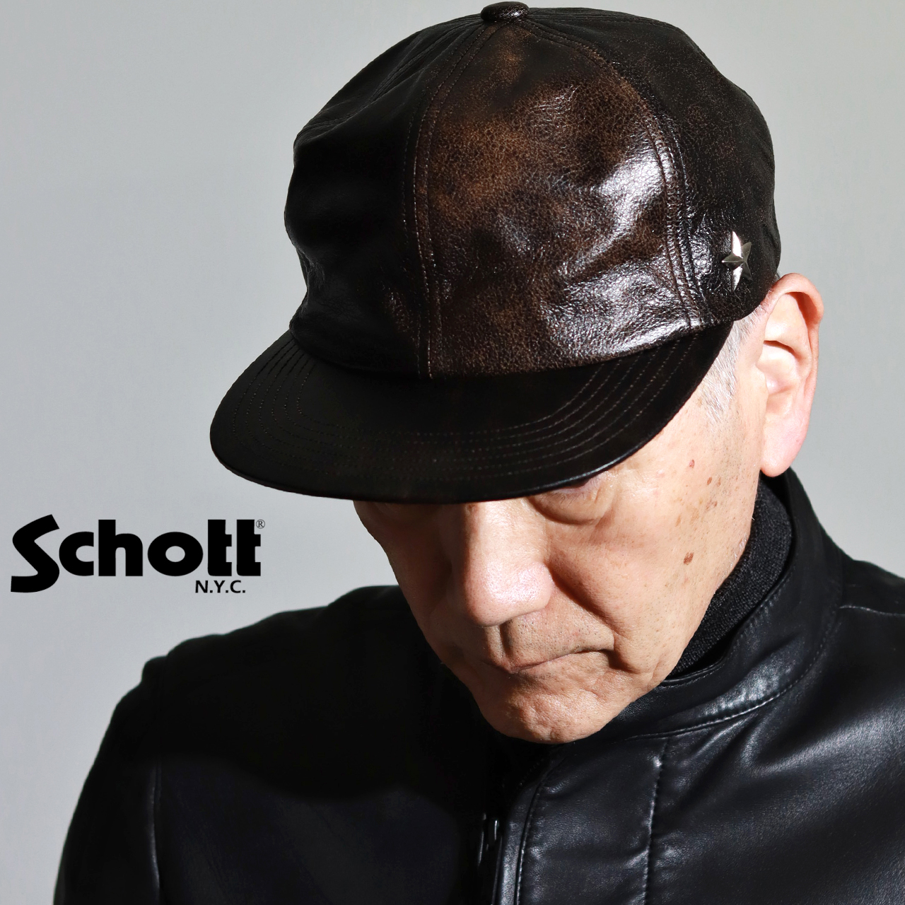 Schott N.Y.C（ショット） レザーキャップ 本革 日本製 Schott