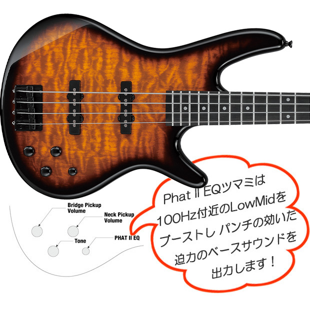 Ibanez（アイバニーズ） Gio Ibanez GSR280QA-TYS 4弦エレキベース
