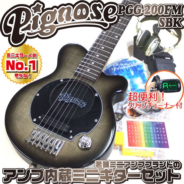 Pignose ピグノーズ PGG-200 BK アンプ内蔵ミニギター15点セット