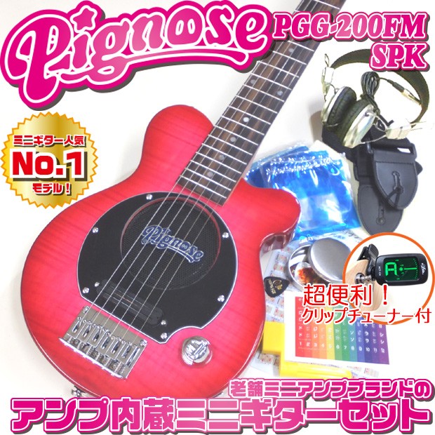 Pignose ピグノーズ PGG-200 BK アンプ内蔵ミニギター15点セット