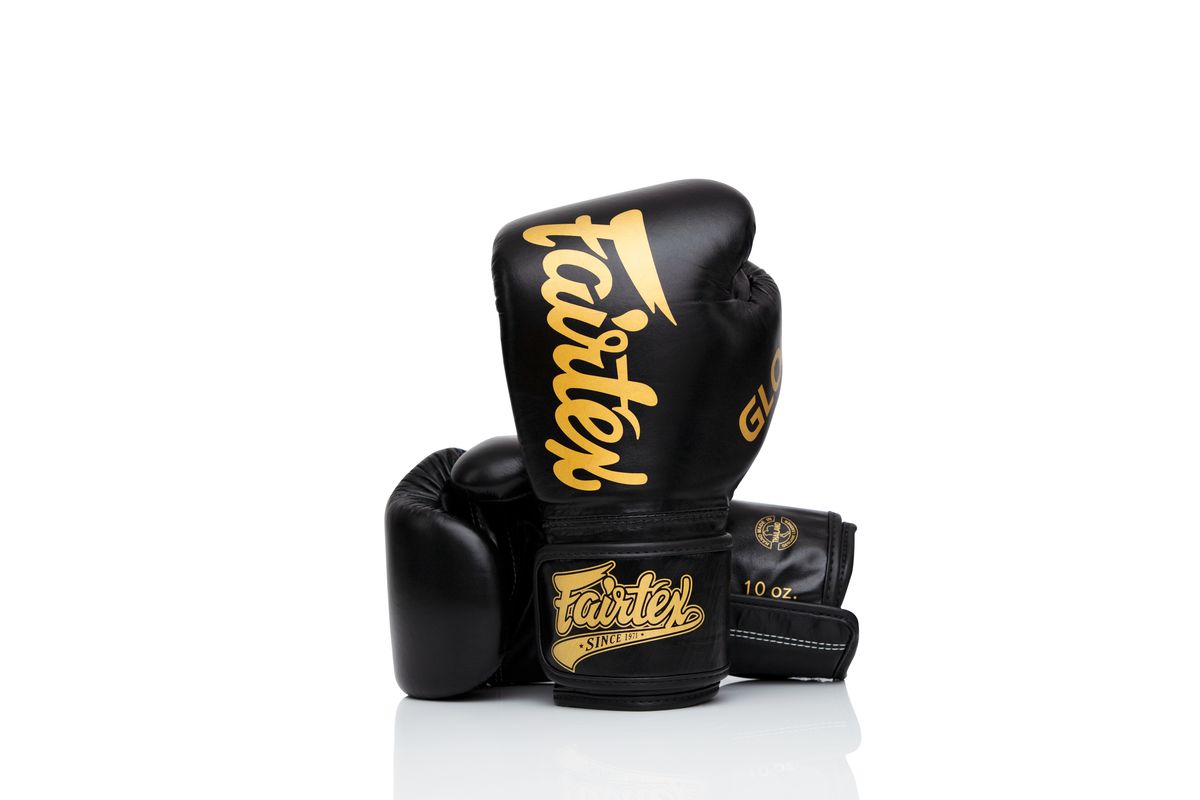 限定品 Fairtex ボクシンググローブ 黒/黄 16oz 限定品 Fairtex