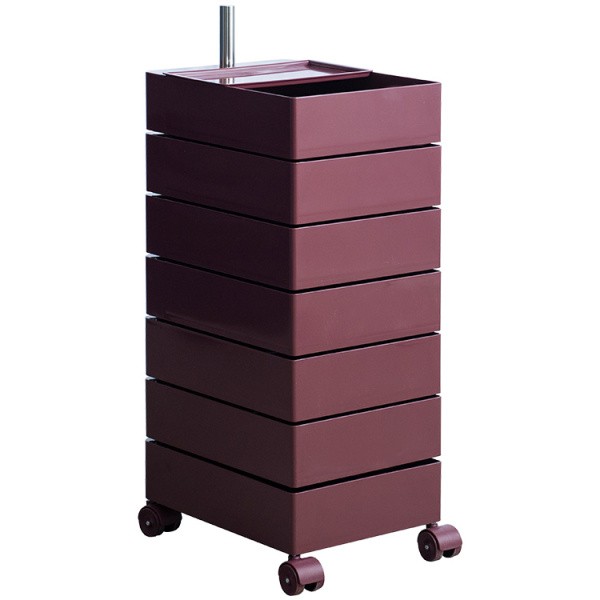 マルチ トローリー ワゴン 7段 360度 回転式 棚 トレー キャスター付