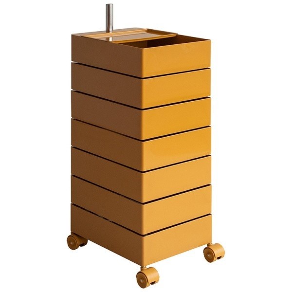 マルチ トローリー ワゴン 7段 360度 回転式 棚 トレー キャスター付