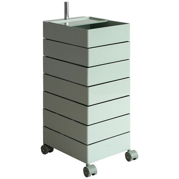 マルチ トローリー ワゴン 7段 360度 回転式 棚 トレー キャスター付