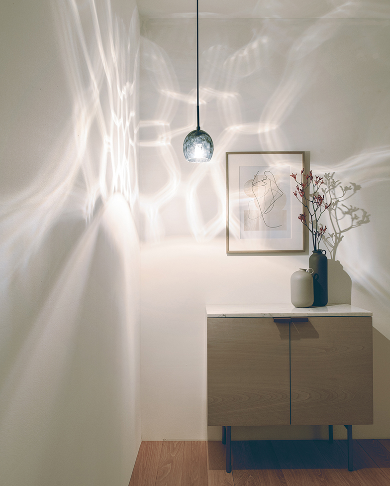 簡易取付 非調光 電球色] AQUAシリーズ[Water] スモークグレー