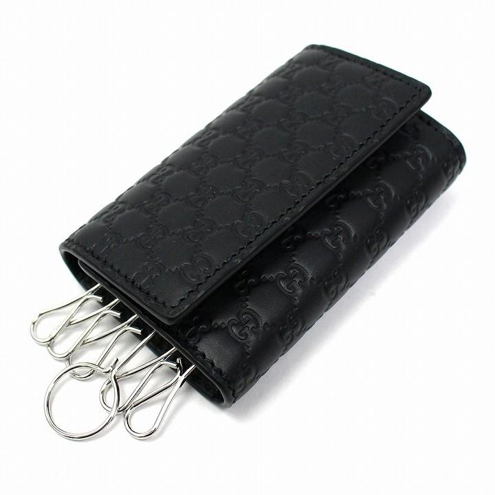 グッチシマ グッチ GUCCI キーケース ブラック レザー GG メンズ