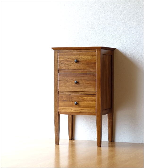 HIKARI アンティーク調 サイドキャビネット サイドチェスト 電話台