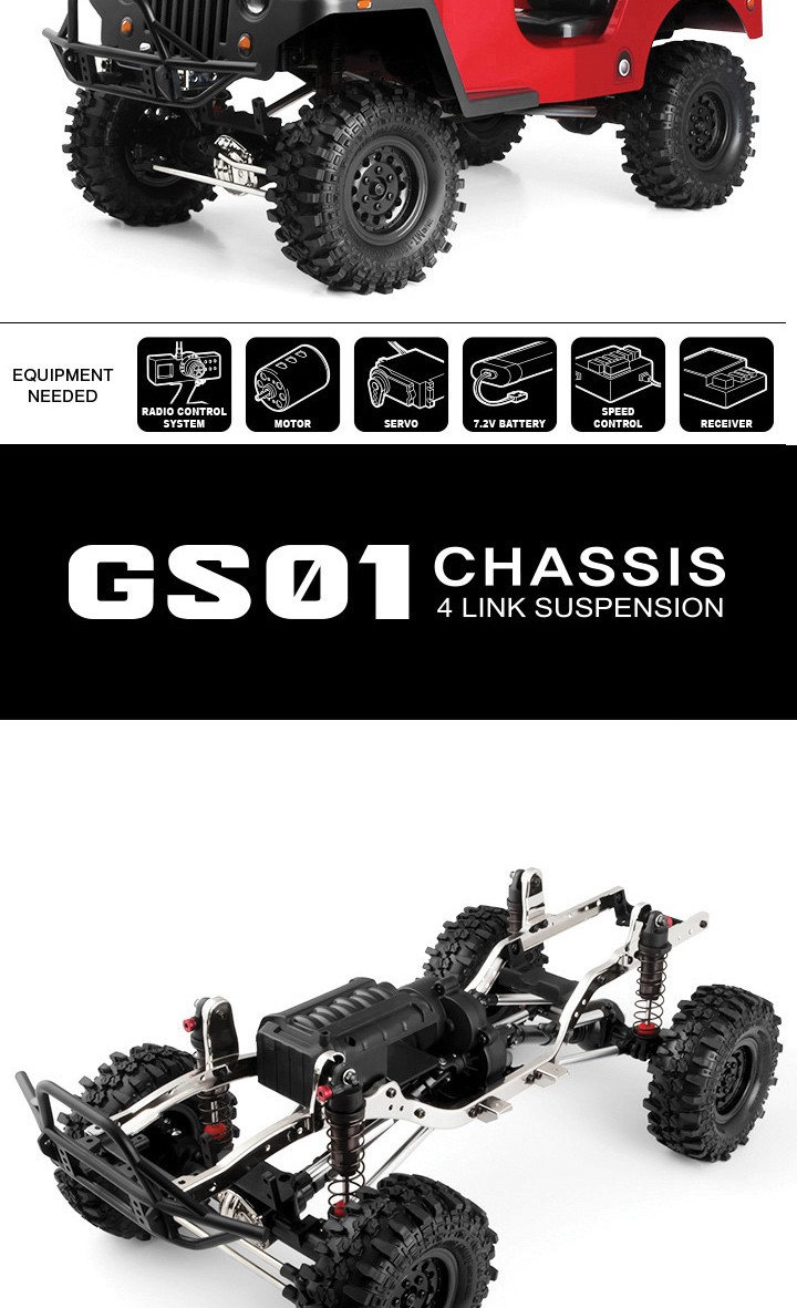 ラジコンカー オフロード 組立てキット Gmade GS01 Sawback 4LS Kit